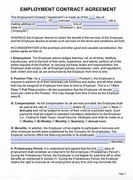 Image result for Standard Employee Contract Template