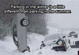 Image result for Funny Blonde Parking in Snow