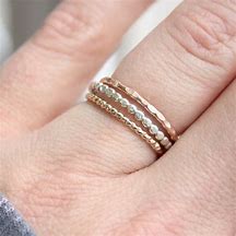 Image result for Silver Rose Gold Stackable Rings