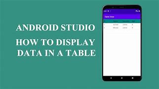 Image result for Android Studio Table