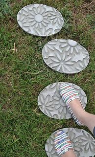 Image result for Concrete Stepping Stones for Gardens
