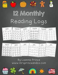 Image result for Monthly Reading Log Printable