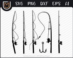 Image result for Round Fishing Rod SVG