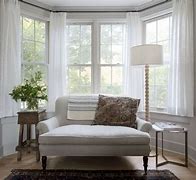 Image result for Living Room Bay Window Curtains