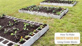 Image result for Concrete Block Raised Beds