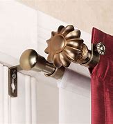 Image result for Brass Curtain Rod with Sheers
