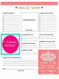 Image result for Daily Self-Love Worksheet