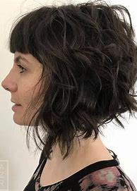 Image result for Layered Shag Bob with Bangs