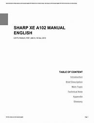Image result for Sharp XE-A102