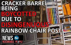 Image result for Cracker Barrel Goes Woke Rainbow Rocking Chair