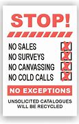 Image result for Clip Art No Cold Calling