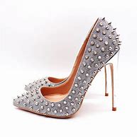 Image result for Silver Sky High 6 Inch Spiked Heels