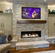 Image result for Flat Screen TV Over Fireplace