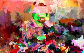 Image result for Mixed Neon Glitch Painting Square