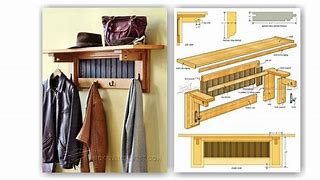 Image result for Coat Rack with Shelf Plans