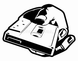 Image result for Tape Cassette Vector Black and White Clip Art