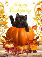 Image result for Happy Thanksgiving Cat Clip Art