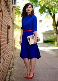 Image result for Blue Dress Red Shoes