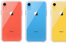 Image result for iPhone XR Blue and Yellow in a Clear Case