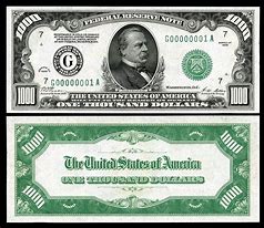 Image result for Us 1000 Dollar Bill