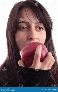 Image result for Pretty Girl Eating an Apple