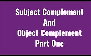 Image result for Object Complement