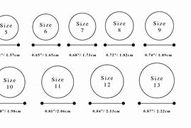 Image result for Ring Sizes Chart 6 Cm