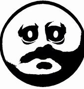 Image result for Black and White Scary Emoji