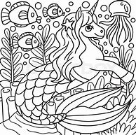 Image result for Cute Unicorn Mermaid Coloring Pages