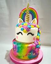 Image result for Pink Rainbow Unicorn Cake