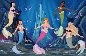 Image result for Disney Princess and Mermaid