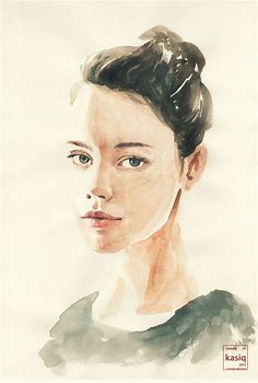 daily illustration | Watercolor art face, Watercolor portraits, Watercolor face