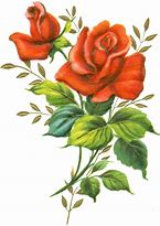 Image result for Vintage Red Rose Clip Art