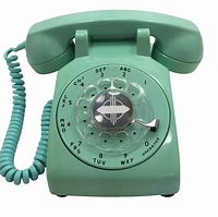 Image result for Light Blue Rotary Phone