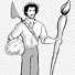 Image result for Bob Ross Cartoon Coloring Page