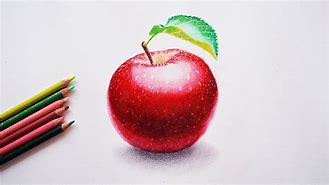 Image result for Colored Pencil Apple