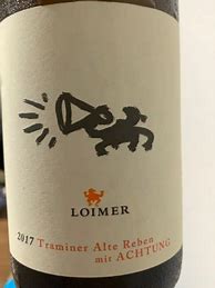 Image result for Loimer Traminer Achtung! Alte Reben