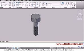 Image result for AutoCAD 3D Bolt Drawings