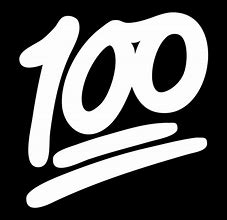 Image result for Black 100 Emoji