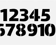 Image result for Bold Stencil Numbers