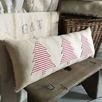 Image result for Farmhouse Christmas Pillows with Red Stripes