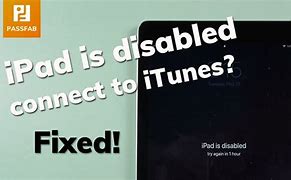 Image result for iPad Disabled Connect to iTunes