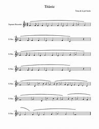 Image result for Titanic Recorder Sheet Music