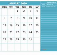 Image result for January 2020 Calendar