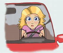 Image result for Drawing of a Car Being Driving by a Lady