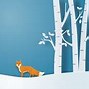 Image result for Cute Winter Baby Fox Cartoon