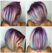 Image result for Unicorn Hair Color Short Bob with Bangs