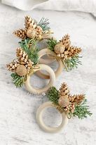 Image result for Gold Napkin Rings Christmas