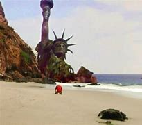Image result for Images of Fallen Statue of Liberty in Planet of the Apes