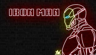 Image result for Neon Iron Man